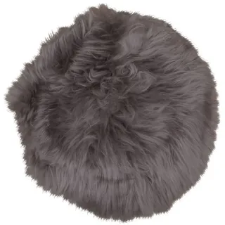 tinkaro Fellteppich Lammfell-Sitzkissen ø35 cm Hellbraun, rund, Höhe: 5 mm braun