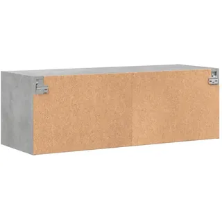 vidaXL Wandschrank mit Glastüren Betongrau 102x37x35 cm