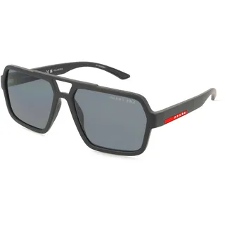 Prada Linea Rossa 0PS A06S Herren-Sonnenbrille Vollrand Pilot Kunststoff-Gestell, schwarz