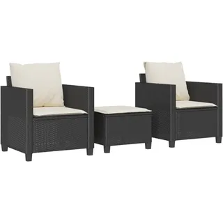 vidaXL Bistroset 3-tlg. Schwarz