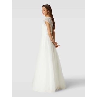 Brautkleid mit floraler Spitze, Offwhite, 32