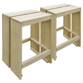 vidaXL Garten-Barhocker 2 Stk.  Imprägniertes Kiefernholz Braun
