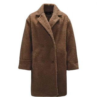 OPUS Damen Mantel | Teddymantel HONISE Loose im Oversize Look Cocoa, 38 - 38
