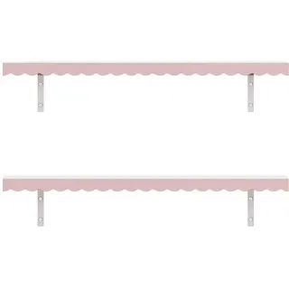 [en.casa] Wandregal 2 tlg. 80 x 17 x 4 cm Rosa