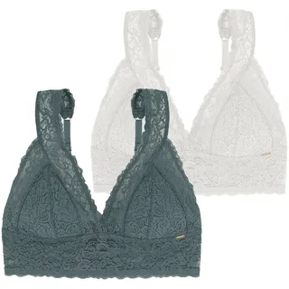 DORINA Lana Bralette Grün/Weiß XXL