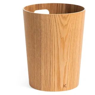 Kazai. Echtholz Papierkorb Börje | Moderner Holz Mülleimer für Büro, Kinderzimmer, Schlafzimmer u.m. | Esche