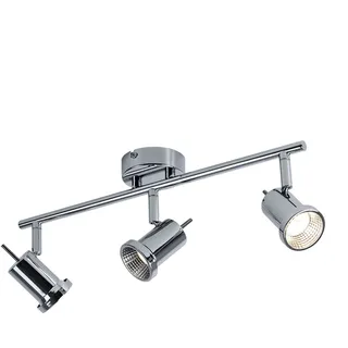 WOFI Deckenleuchte 3-flg. 43 cm Chrom, Glas, Kunststoff