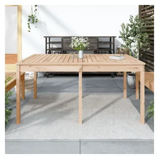 furnicato Gartentisch Massivholz 159,5 x 82,5 x 76 cm (1-St), Stabiler Outdoor-Tisch mit rustikaler Optik für deinen Balkon braun 82.5 cm x 76 cm x 159.5 cm
