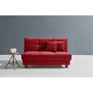 Ell + Ell Schlafsofa Polyester 2-Sitzer Rot