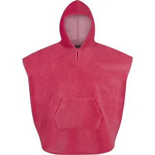 normani Kinder Badeponcho - Badehandtuch für Kleinkinder aus Baumwolle mit Kapuze - Badetuch Bademantel Farbe Pink Größe 55 cm x 70 cm