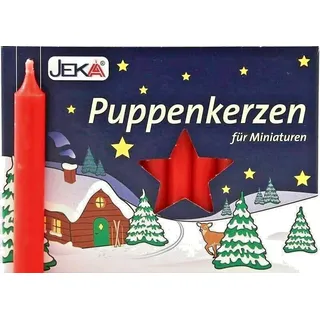 Puppenkerzen rot  Durchmesser 10 mm  20 Stück  #29319
