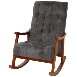 Mendler Relaxsessel HWC-K10 Chenille 465 g/m2 75 x 100 x 80 cm Dunkelgrau