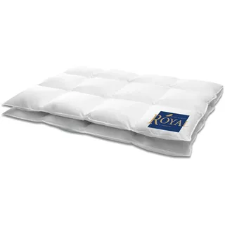 HANSKRUCHEN HANSKRUCHEN® Royal Daunendecke 135x200 cm - Medium / Ganzjahresdecke - Made in Germany Kassettendecke aus 100% Gänsedaunen - Allergiker geeignet