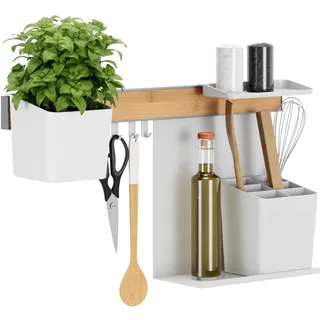 Tesa Küchen-Organizer Set M weiß 60,0 x 15,0 x 34,0 cm, 1 Set