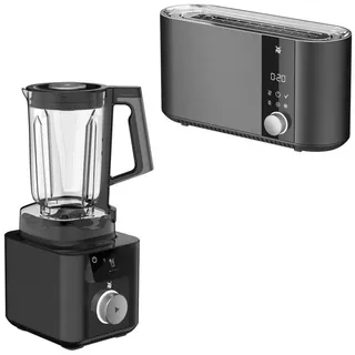 WMF Toaster, für und Hochleistungsmixer Set 2-teilig Master Series, 2 Scheiben, XXL-Toast, Standmixer mit Mixbehälter 1,75l