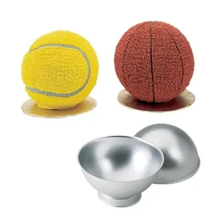 Wilton Aluminium Kugel-Kuchenform, 15 cm Durchmesser, 2 Halbkugeln für Balltorten