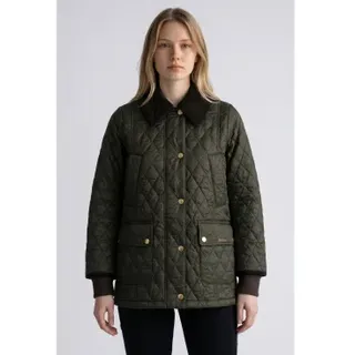 Barbour für Damen. LQU1849 Jacke Modern Beadnell Quilted grün (L), Lässig, Polyamid