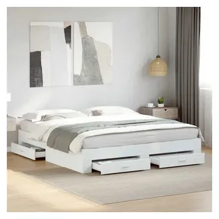 vidaXL Bettgestell 180 x 200 cm Weiß