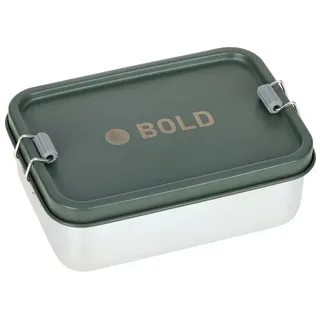 Lässig Brotdose Kinder - Edelstahl Lunchbox BOLD, dark olive