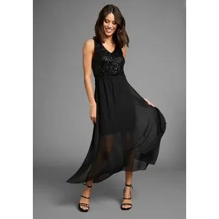 Laura Scott Cocktailkleid mit Pailletten im Oberteil schwarz 40