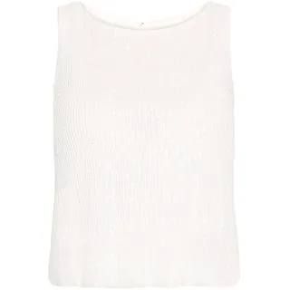 Vera Mont T-Shirt Glitzer-Look Weiß L
