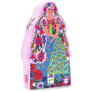 DJECO Puzzle DJ07300 Puzzle: Prinzessin & Pfau, Puzzleteile