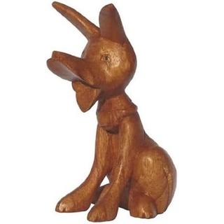 Wogeka - Kleiner lustiger Hund - Handarbeit aus Holz geschnitzt, Bauernhof Tier Figur Geschenk-Idee KTier 51