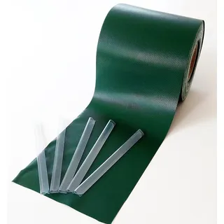 Style home PVC 450g/m2 35mx19cm Sichtschutzstreifen Stabmattenzaun Streifen PVC Verschiedene Modelle für den Gartenzaun oder Balkon (Grün)