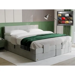 PAARA Boxspringbett 25GM elektrisch verstellbar mit Motor Dachschräge, mit einzigartigem Belüftungssystem bunt 100 cm x 200 cm