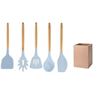 Fackelmann Küchenhelfer-Set aus Holz mit Vorratsdose 32 cm