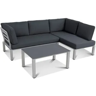 MWH Loungemöbel Set Widoo 3tlg. Aluminium Silber