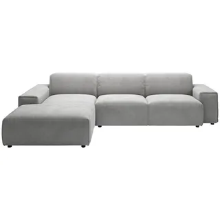Pure Home Lifestyle Ecksofa 9125, Grau, Kunststoff, 4-Sitzer, Ottomane links, L-Form, 300x189 cm, Goldenes M, Made in EU, Oeko-Tex® Standard 100, DGM-Emissionslabel, seitenverkehrt erhältlich, Hocker erhältlich, Wohnzimmer, Sofas & Couches, Wohnlandschaften, Ecksofas