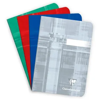 Clairefontaine Oktav-Heft 10x A6 48 Blatt blanko farbig sortiert