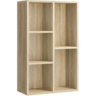 VASAGLE Bücherregal 5 Fächer 80 x 30 x 180 cm Eiche
