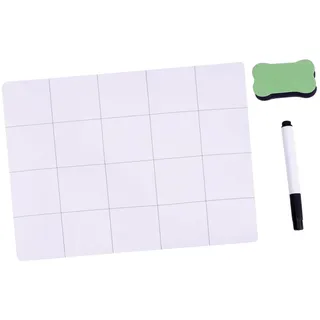 Sewroro 3 Stück Magnetmatte für Kleinteile, 25x20 cm, Weiß | Gummi und Magnet, mit Stift und Radierer, für Reparaturen, Sortiert Kleine Schrauben Zufällige Farbe