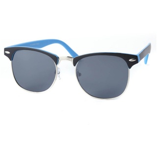 Goodman Design Retrosonnenbrille Damen und Herren Sonnenbrille Vintage Retro am 2-farbigen Rahmen angenehmer Tragekomfort mit UV Schutz blau
