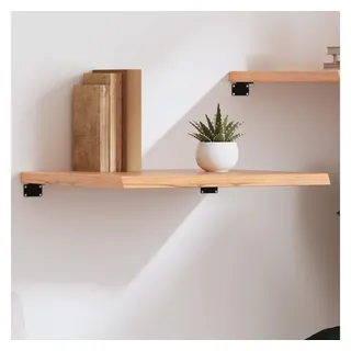furnicato Wandregal Rustikales 60 x 50 x (2-4) cm in Hellbraun, 1-tlg., Handgefertigtes Wandboard mit Naturkante als Ablage im Badezimmer braun 50 cm x 4 cm x 60 cm