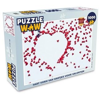 MuchoWow Puzzle Herzform der Herzen für Valentinstag, 1000 Puzzleteile, Foto-Puzzle, Bilderrätsel, Puzzlespiele, Klassisch bunt
