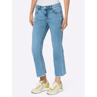 7/8-Jeans HEINE Gr. 40, Normalgrößen, blau (blue, bleached) Damen Jeans Ankle 7/8