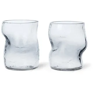 Ferm Living - Dimple Trinkglas, Transparent