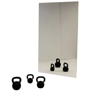 Folien-Leichtspiegel 150 cm Höhe, mit Rückplatte, 150 x 100 cm, ohne Befestigung - Silber
