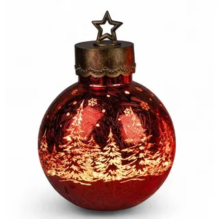 Formano Deko-Kugel Frosty 30 cm rot