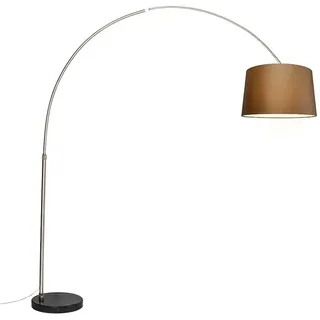 QAZQA Bogenleuchte 45 cm Braun