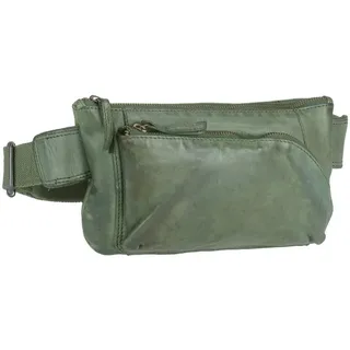 Bear Design Bauchtasche Gürteltasche Cow Lavato Herren Damen Leder grün