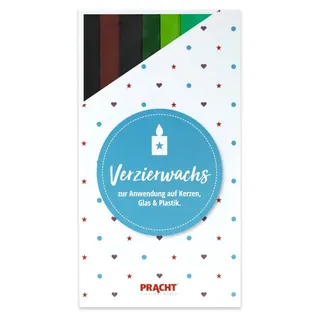 Wachsplatten-Mix, 6 Stück, 200 x 50 x 0,5 mm, Kerzen dekorieren - Grün