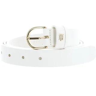 TOMMY HILFIGER TH Timeless Curve Belt 2.5 W125 White
