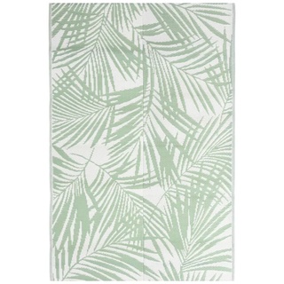 vidaXL Outdoor Teppich Doppellagiges Jacquard-Muster Balkon Terrasse Garten Außenteppich Balkonteppich Gartenteppich Terrassenteppich Grün 190x290cm PP