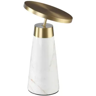 Angel Cerda Tischleuchte, Weiß, Gold, Metall, 16x25.5x16 cm, Lampen & Leuchten, Innenbeleuchtung, Tischlampen, Schreibtischlampen