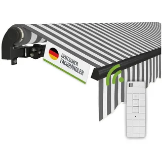 empasa Gelenkarmmarkise "START PLUS" elektronische Markise für Balkon & Terrasse, mit Fernbedienung 400 cm x 250 cm