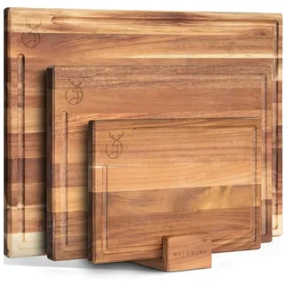 WALDWERK Schneidebrett-Set Akazie 3-tlg. 40 x 30 cm / 33 x 24 cm / 26 x 18 cm